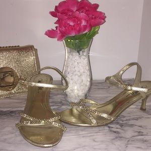 Short gold heels!